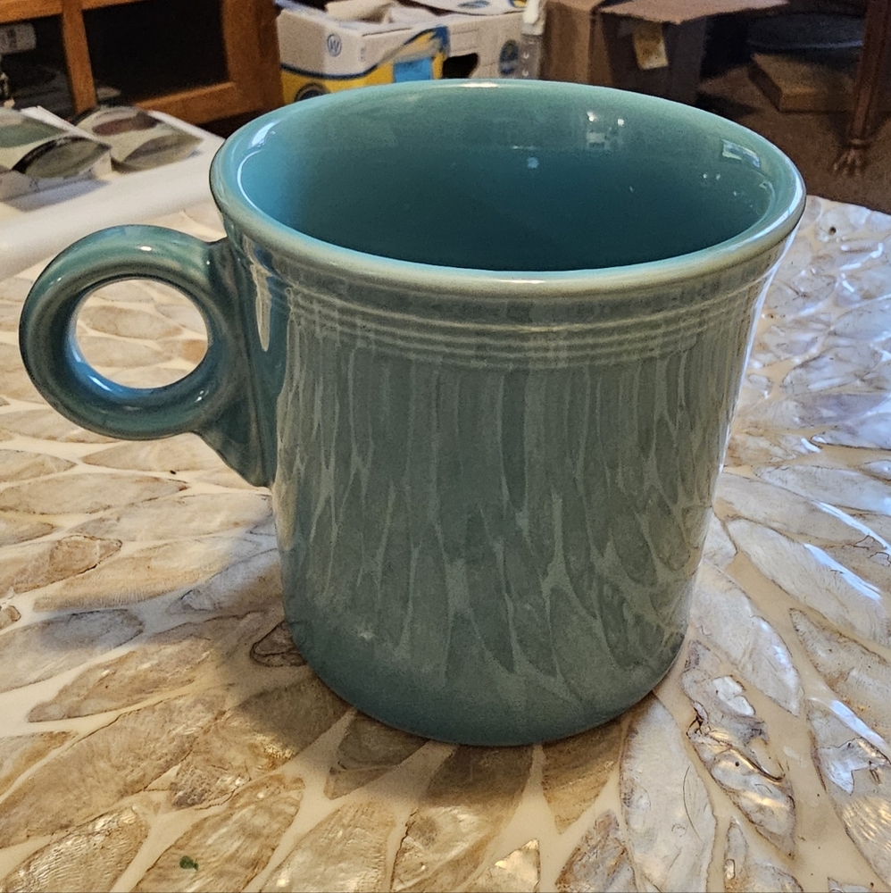 Fiesta Tom and Jerry Coffee Mug Turquoise Blue NWOT